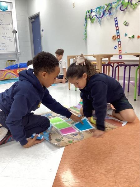 1st grade students studying fairy tale unit